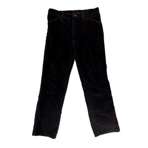 Vintage 90s Rustler Black Corduroy Pants Mens 36x30 Made in USA Straight Leg
